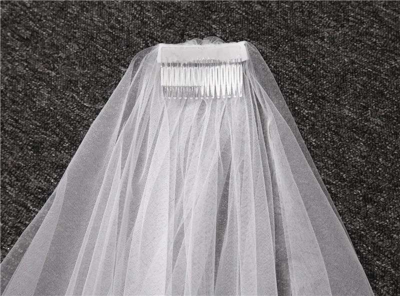 Фата свадебная Длинная с расческой и кружевом 2 рядами гребнем 3 метра|bridal veil with