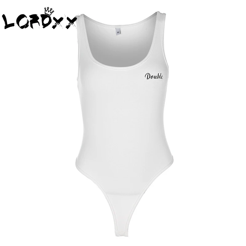 

LORDXX Female Body Summer Bodysuit Women White Sexy Sleeveless Jumpsuit Short 2018 New fashion nova clothing femenina