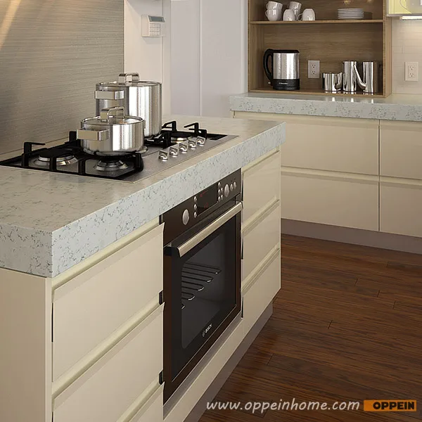 Модульная волокна пластиковые кухонные шкафы с прилавок OP15 PVC04|kitchen cabinet|plastic kitchen