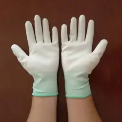 Белые хлопковые перчатки утолщенные обработки Рабочая одежда перчатки
