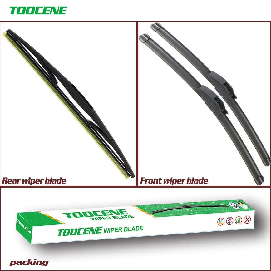 Front and Rear Wiper Blades For Nissan Quest 2011 2014 Windscreen