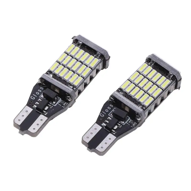 

2pcs DC12-24V Car Turn Signal Light Canbus W16W LED CANBUS T15 45led 4014smd Chip LED T10 T15 High Power Light 6000K-8000K