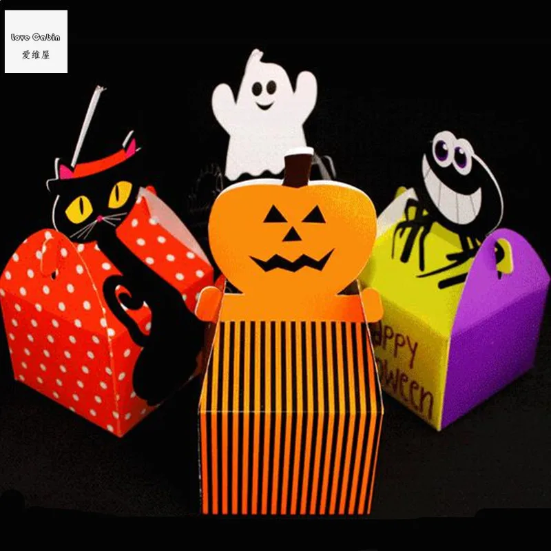 

50pcs Halloween Treat Boxes, Halloween Candy Boxes, Halloween Boxes 4style