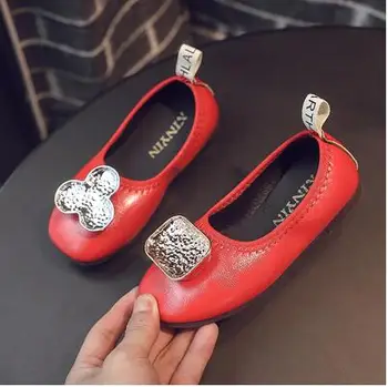 

Newe Spring Autumn Girls leather shoes Children girls baby princess sneakers single shoes Kids dance shoe