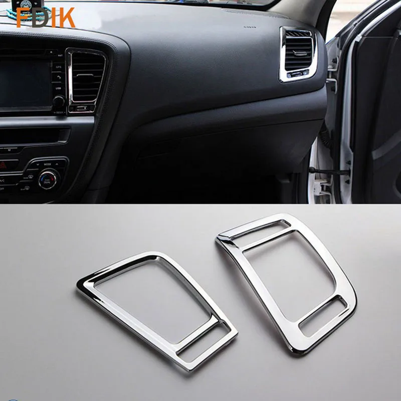2pcs Chrome font b Interior b font Air Vent Cover Trim Accessories for Kia K5 Optima