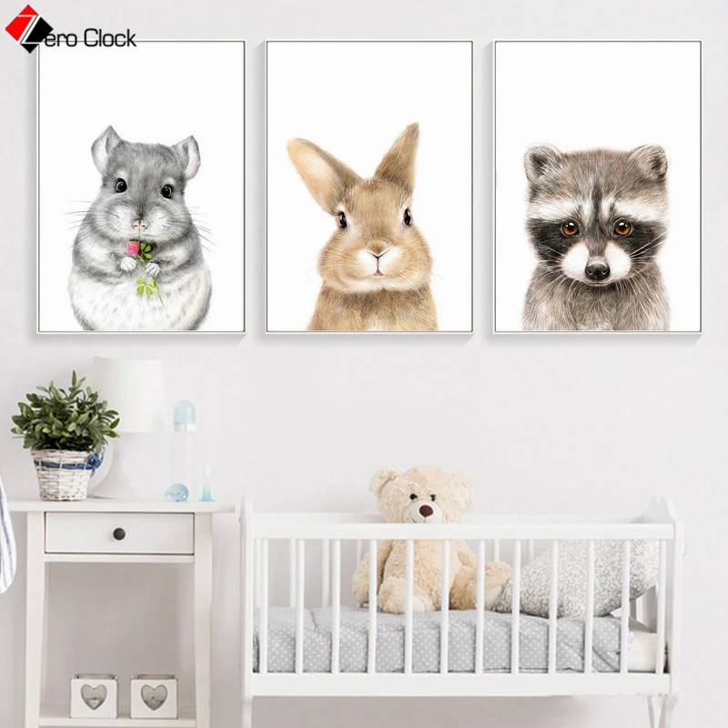 nursery wall art animals