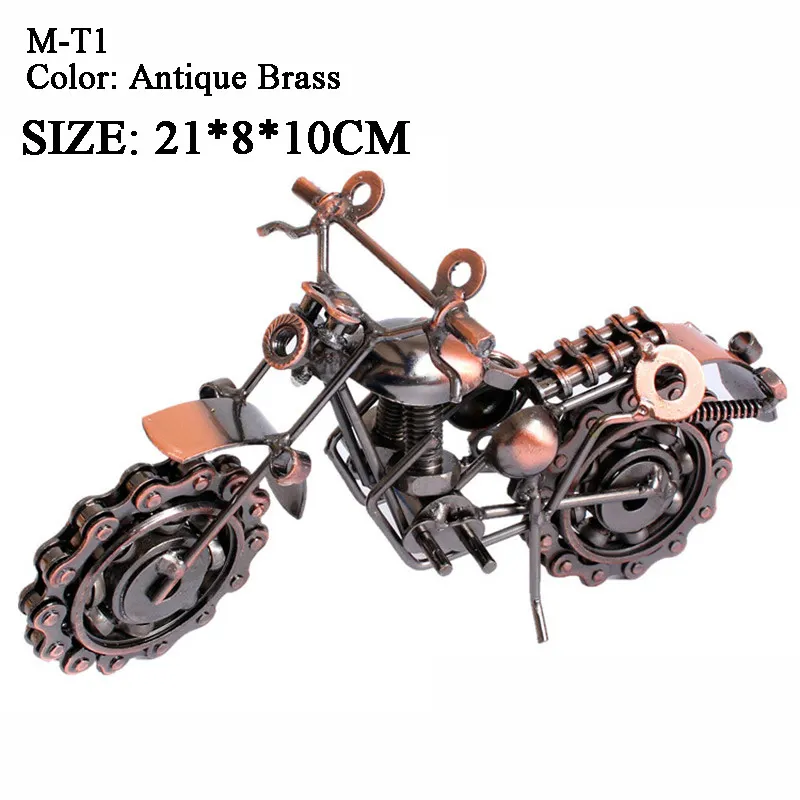12 видов стилей ретро модель мотоцикла из железа винтажный мотоцикл Изысканная Металлическая Статуя для мальчика подарок/украшение офиса ремесло - Цвет: MT1