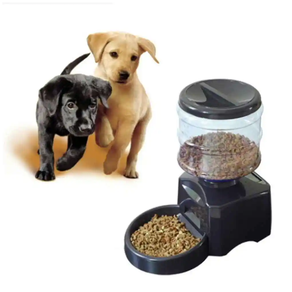 

5.5L Automatic Pet Feeder with Voice Message and LCD Screen Pet Food Bowl Dispenser