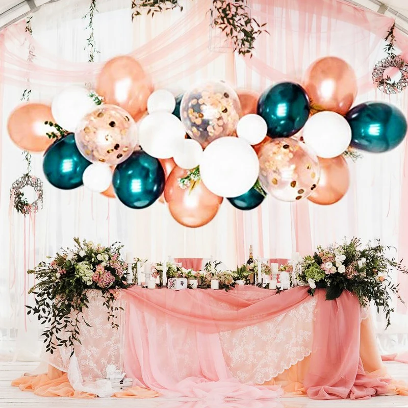 

57PCS/Set Rose Gold Latex Balloon Chain of Rubber Wedding Party Garland Balloons Backdrop Decor Balloon Chain Arch Decoration