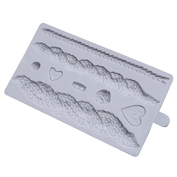 

Luyou DIY Lace Knitting Texture Silicone Mold Christmas Cake Border Fondant Molds Cake Decorating Tools Chocolate MoldFM1436