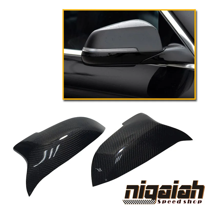 

Carbon Mirror cover M Look For BMW F10 F07 F10 F12 F13 F06 F01 F02 Carbon Fiber Rear Side View Mirror Cover 2014 2015 2016 2017+