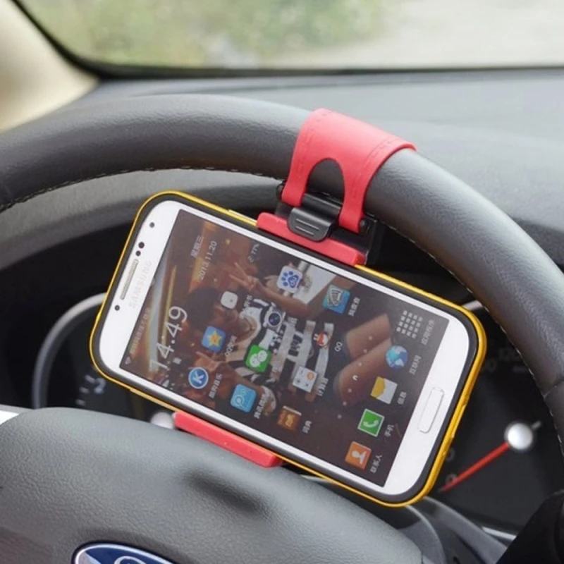 

HAWEEL Steering Wheel Phone Holder Universal Car Steering Wheel Clip Mount Holder For iPhone Huawei and Other Mobile Phone