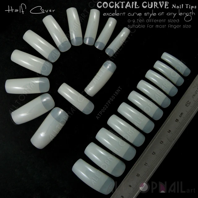 Aliexpress.com : Buy French Tapered Deep C Curve Nail Tips 100x Natural