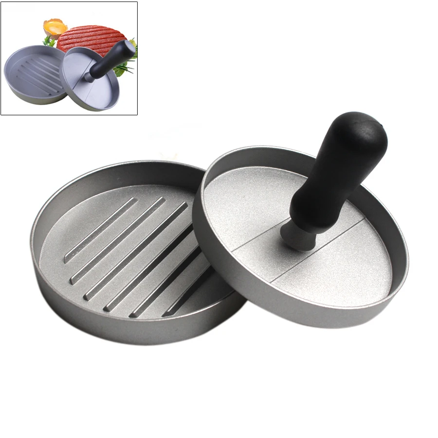 

1 Set 12cm Plastic Handle Round Burger Pressure Meat Cake Pressure Cookware Kitchen Dining Bar Tool kitchen Tools