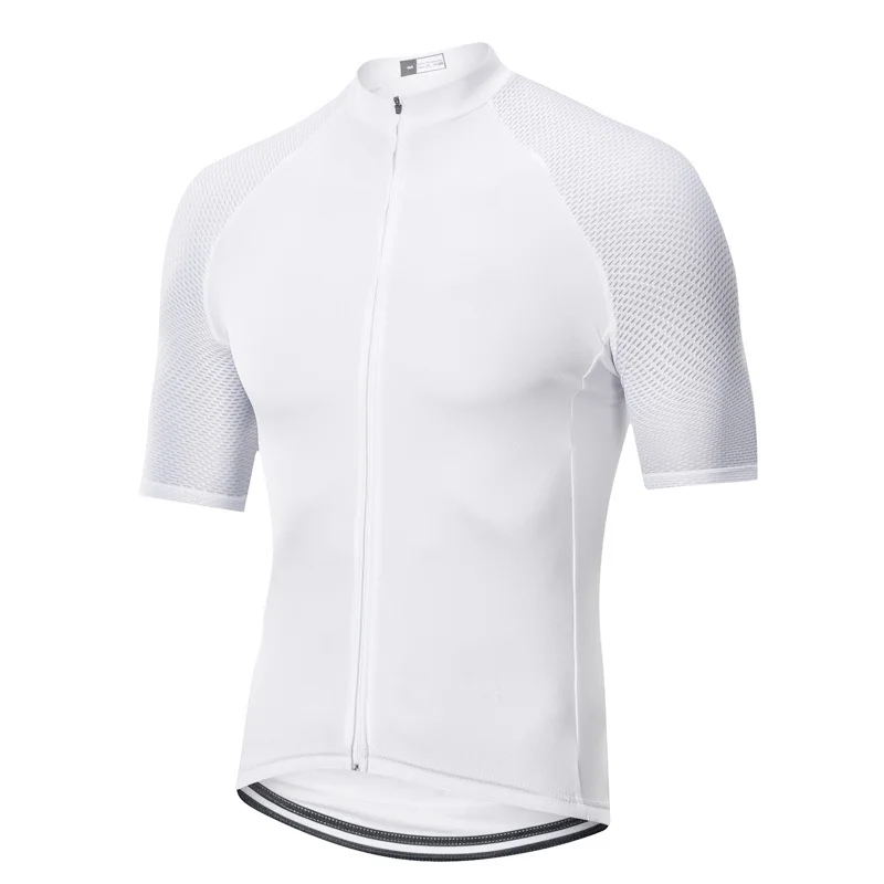 white cycling top