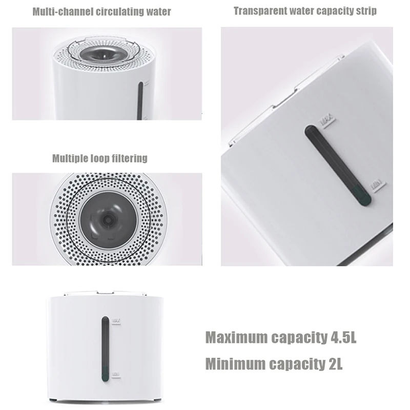 Pet Smart Water Dispenser Dog Water Fountain Bamboo Charcoal Filter Cat Automatic Circulation Drinking 4.5L Large Capacity