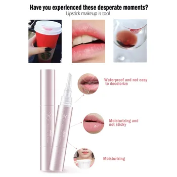 

Lipstick Raincoat Non-Decolorization Non-stick Cup Anti-fading Makeup Raincoat Transparent Waterproof Perspiration Fixed makeup