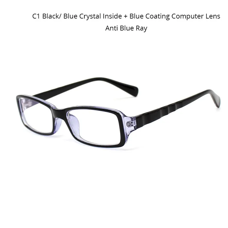 Очки против голубого излучения для компьютера Oculos de Grau, мужские и женские очки, прозрачная оправа для очков, синее покрытие, прозрачные линзы - Цвет оправы: Crystal Blue Inside