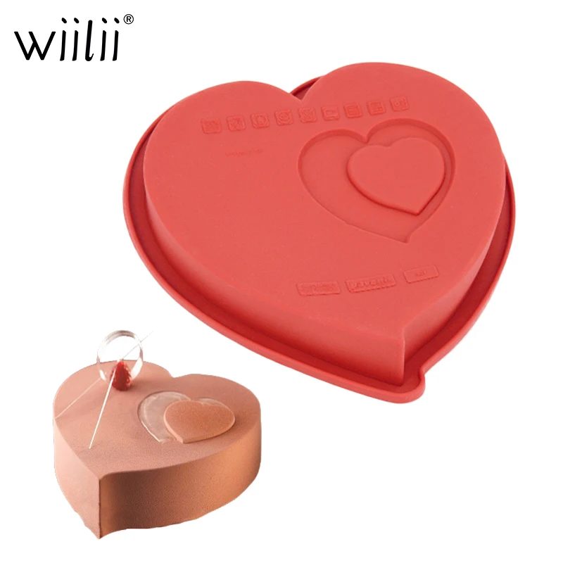 Solid Heart Shape Cake Mold Single Pan Classic Sweet Silicone Non Stick DIY Baking Tool | Дом и сад
