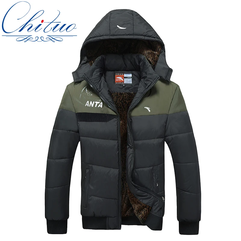 The new men s well known designer men s casual hooded jacket warm coat jacket male