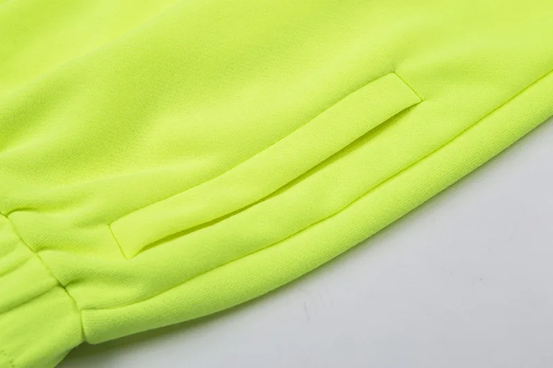 ZKYZWX Весна повседневное Высокая талия женские свободные джоггеры брюки для девочек Хип Хоп пот 2019 Мода Новый Уличная неоновый зеленый