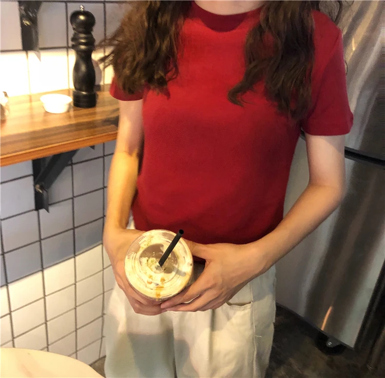 

Cheap wholesale 2018 new summer Hot selling women's fashion casual t shirt lady beautiful nice Tops Y8