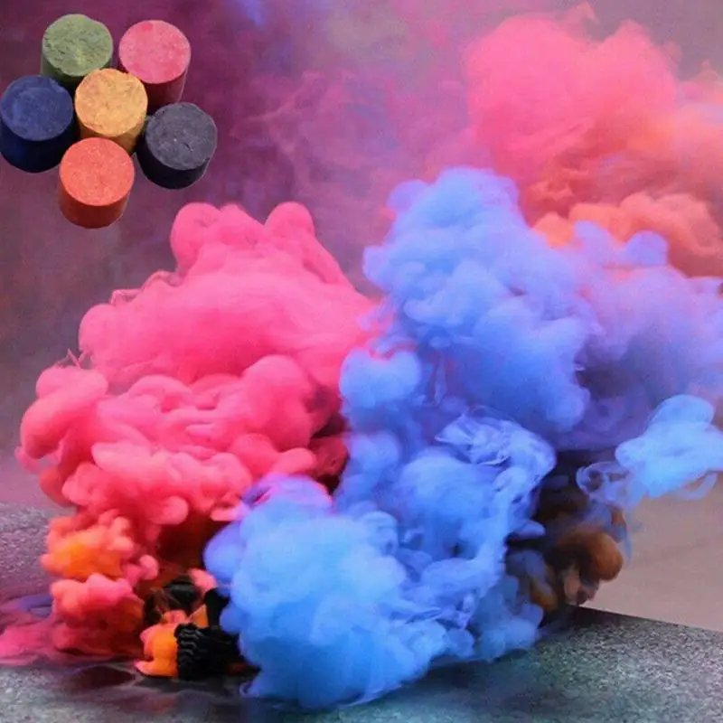 Torta fumo Effetto Spettacolo Prop Colorful rainbow Nebbia Pellicola Che Fanno Rotonda FAI DA TE Fotografia Aid accessorio festival street carnevale decor