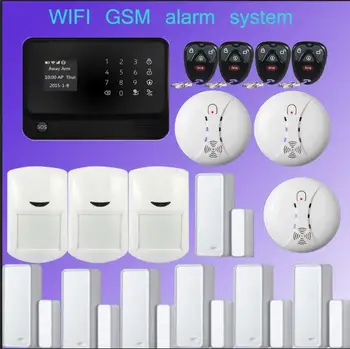 

433mhz GSM WiFi alarm systeem Multilingual 2.4G Wireless Home burglar alarm two way intercom intruder home alarm system
