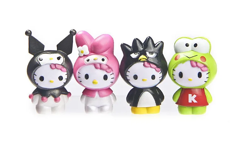 6 шт./компл. hello kitty домашнее украшение мини игрушки ручной работы миниатюрные