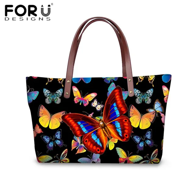 Forudesigns Pretty Women Handbags Charms Erfly Tote Bags Forudesigns Pretty Women Handbags Charms Erfly Tote Bags Designer Crossbody For Las S Casual Beach
