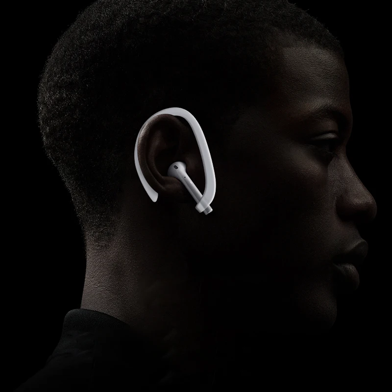 واقية Earhooks حامل تناسب آمنة السنانير ل Airpods أبل اللاسلكية سماعة اكسسوارات سيليكون الرياضية لمكافحة خسر الأذن هوك
