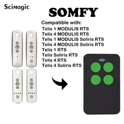 SOMFY Telis 4 RTS, Somfy Telis 4 Soliris RT контроллер гаражной двери совместим с 433,42Mhz Скалка код клон открывалка с дистанционным управлением