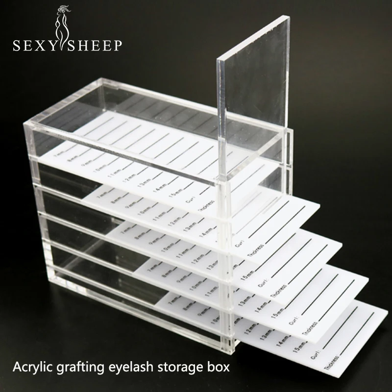 

SEXYSHEEP Eyelash Extension Storage Box Eyelashes Organizer Acrylic Lash Plate Storage Organizer Holder Eyelash Extension Tools