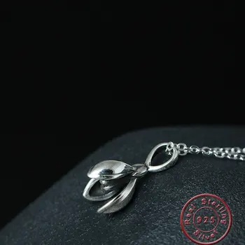 

Amxiu 925 Sterling Silver Clavicular Chain Necklace Handmade Flower Pendant Necklace for Girls Women's Gift Accessories Jewelry