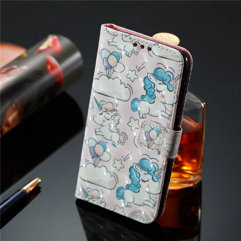 

Wekays For Huawei Mate 10 Lite Cute Cartoon Unicorn Skull Leather Fundas Case sFor Huawei Nova 2i Honor 9i Maimang 6 Cover Cases