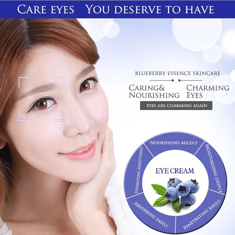 BIOAQUA Blueberry Eye Cream Plant extract Skin Care Anti-Aging Anti-Puffiness Moisturizing Dark Circle Cosmetics 20g 77