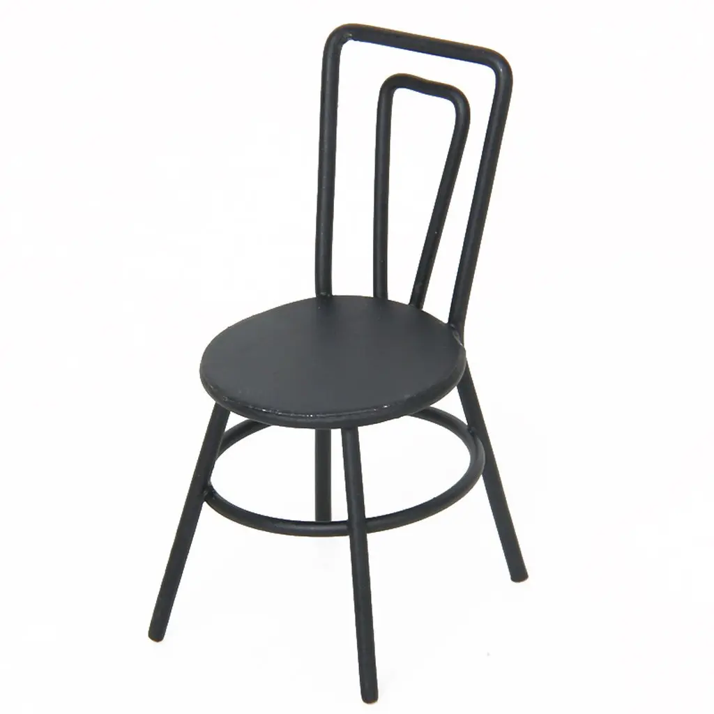 

Doll House chair of miniature sewing machine black alloy