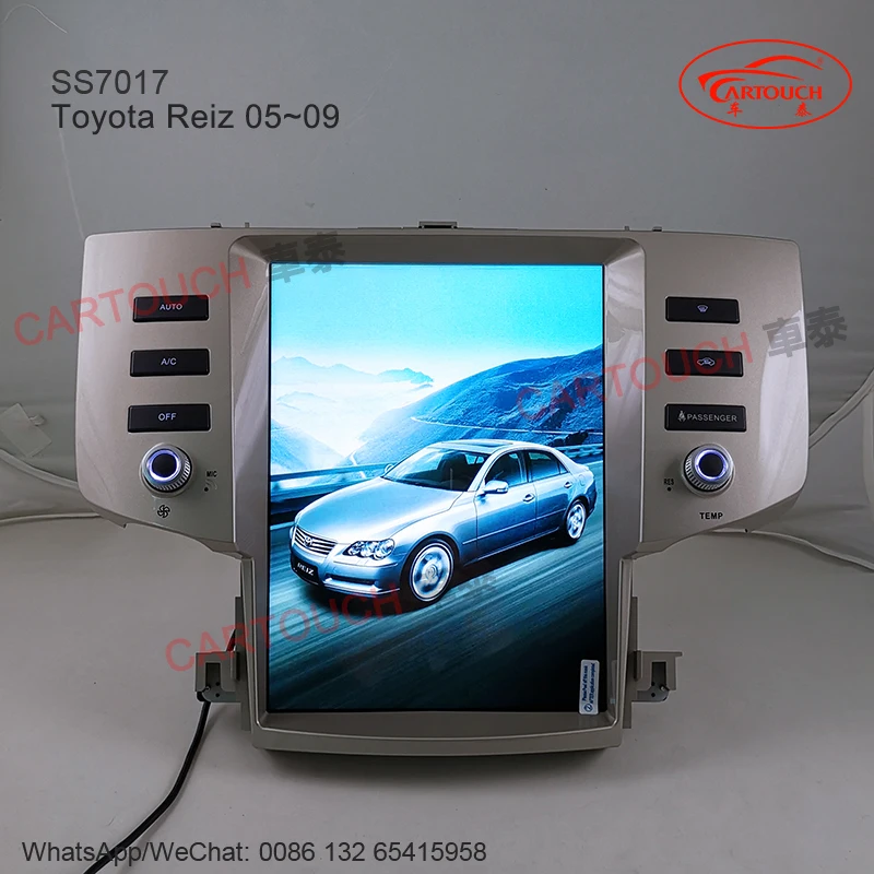 

12.1 Inch Vertical Screen Tesla Style Android Car GPS Multimedia Player for Toyota Reiz Mark X 05~09 Car Radio RDS GPS Bluetooth