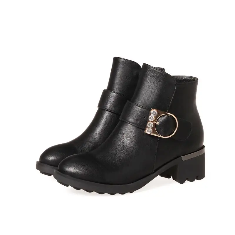Cheville Black Automne 43 grey Qualité Femme Plus Bottes Smeeroon red De Taille Chaude Femmes Vente Pour Top Chaussures Zipper Hiver La tsQdrhCx