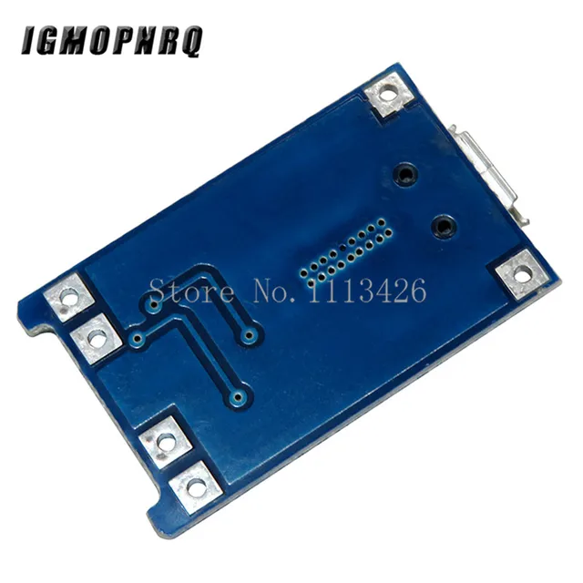 5pcs Micro USB 5V 1A 18650 TP4056 Lithium Battery Charger Module Charging Board With Protection Dual Functions 1A Li-ion 2