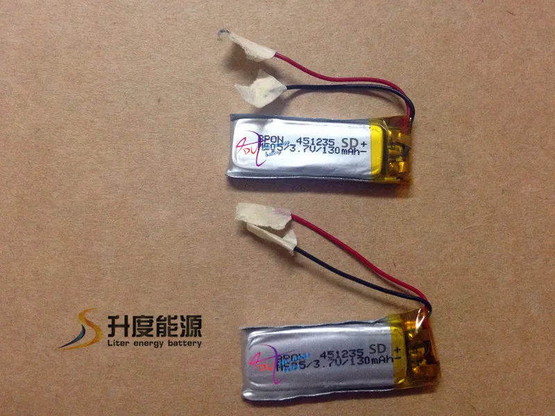 Низкая цена Высокое качество lipo аккумуляторная батарея 451235 3,7 в 130 мАч литий-ионный полимерный аккумулятор Сделано в Китае