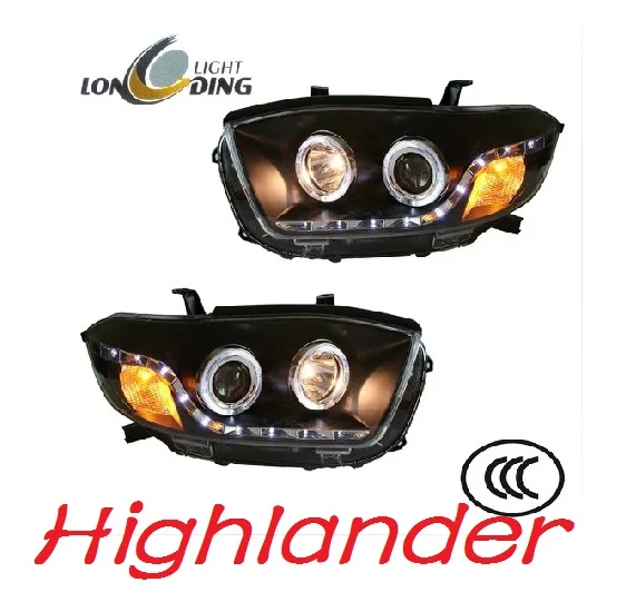 Kluger 2008 2009 2010 2011 2 шт. бампер головной светильник для фара Highlander HID лампы