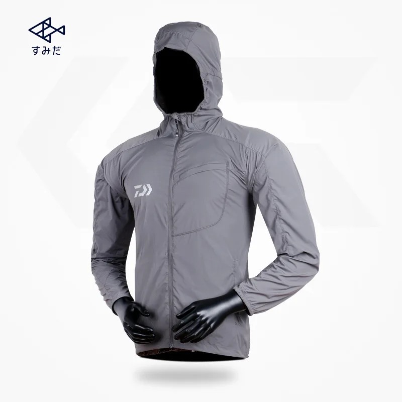 

New Men Summer Waterproof Fishing Clothing Anti-uv Windproof Jacket with Hat Outdoor Sport Hiking Fishing Coat Cycling Clothes