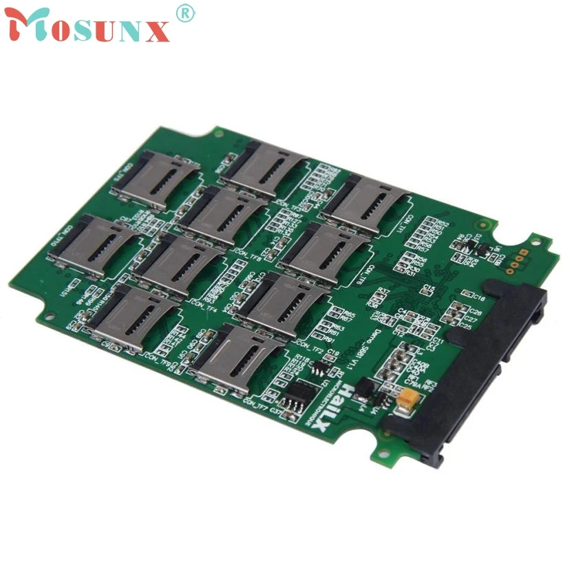 10 x Micro SD TF карта памяти к SATA SSD адаптер + RAID Quad 2 5 &quotSATA конвертер |
