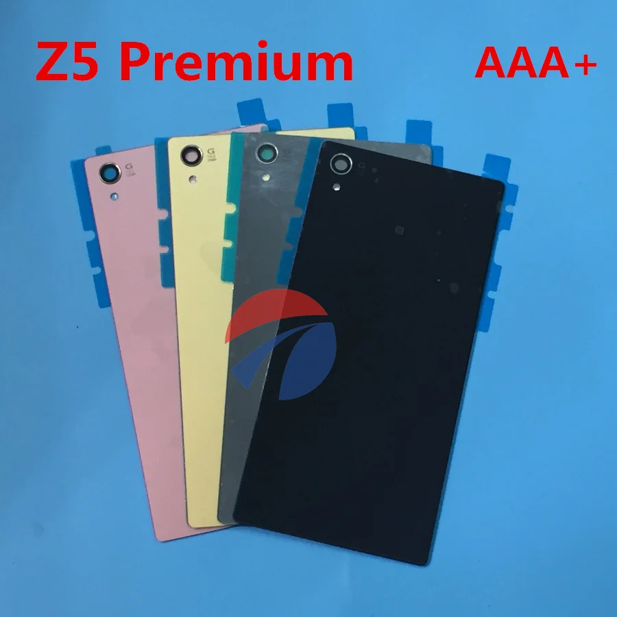 AAA+ качество батареи задняя крышка стекло Корпус Дверь клей для sony Xperia Z5 Премиум 5," E6853 E6883 E6833