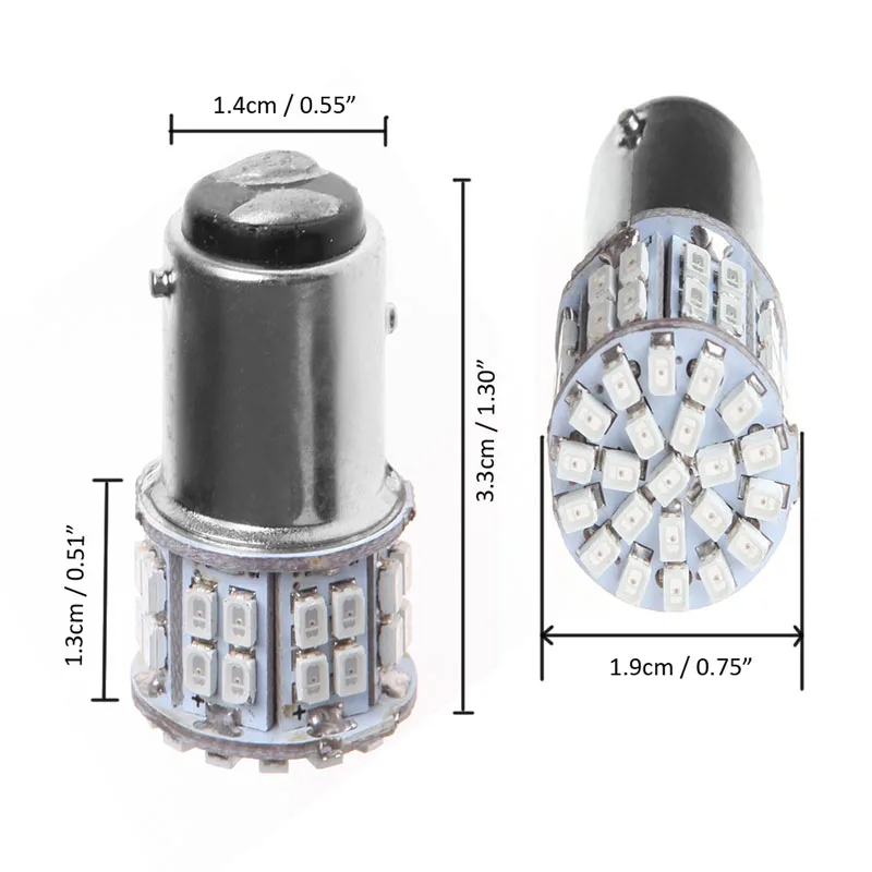 1 шт. 1157 BAY15D 50 SMD 1206 лампы для фар Лампа стоп-сигнала лампы AC/DC 12 V красный свет