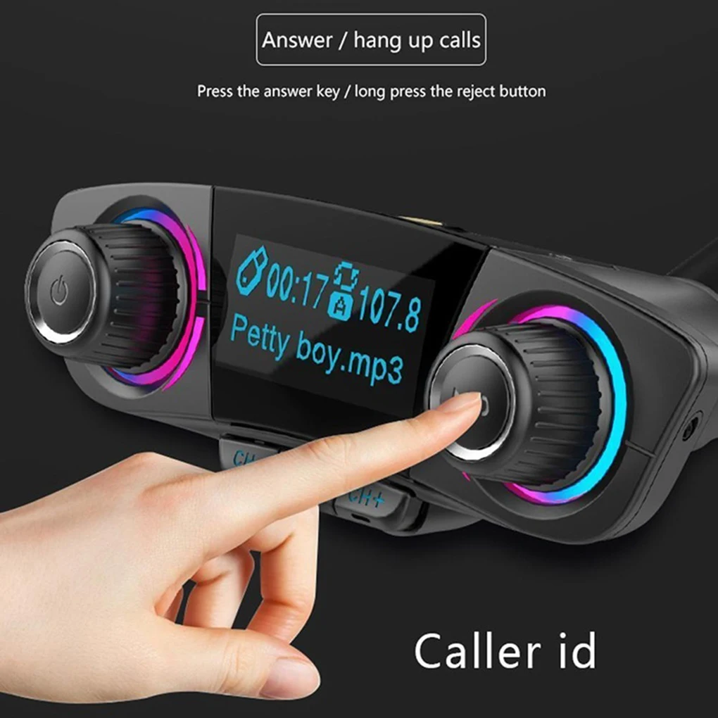 Автомобильный 1,3 дюйма ЖК-экран MP3-плеер Bluetooth динамик громкой связи 2 USB порт зарядное устройство Контроль эквалайзера