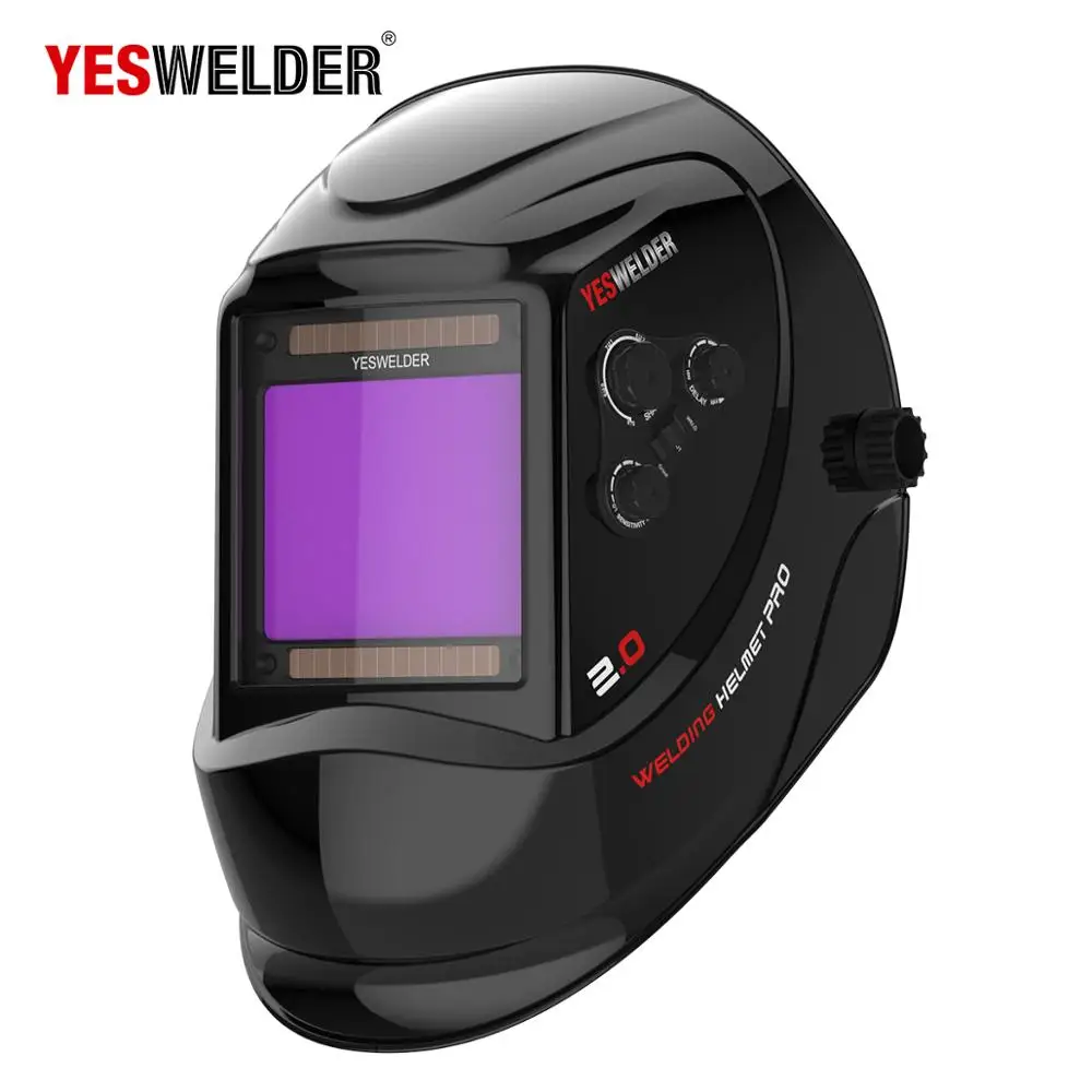 Skup duży ekran prawdziwy kolor spawania kask 4 Arc czujnik słonecznego maska do spawania samościemniającymi spawacz kaptur LYG M800H