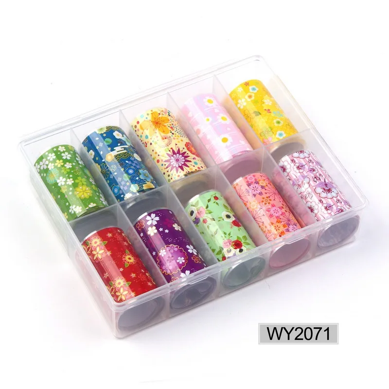 4*100cm Nail Art Foil Set Stickers Glue Transfer Gorgeous Starry Sky Sexy Leopard Lace Manicure Nail Art Decorations