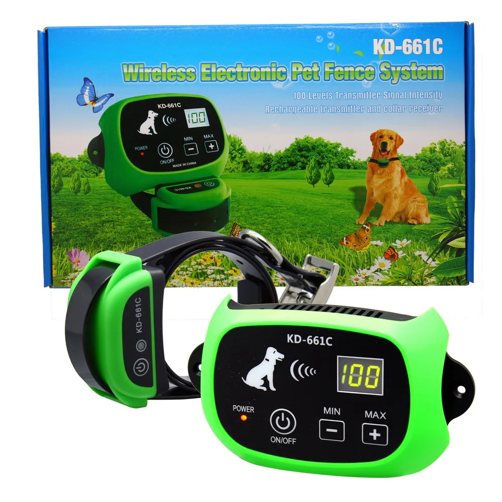 

KPHRTEK KD-661C Wireless Pet Dog Electronic Fence System With Rechargeable Transmitter and Receiver By Courier Fast Shipping
